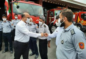 آتش نشانان شهر لاهیجان در آیینی شایسته تجلیل سدند